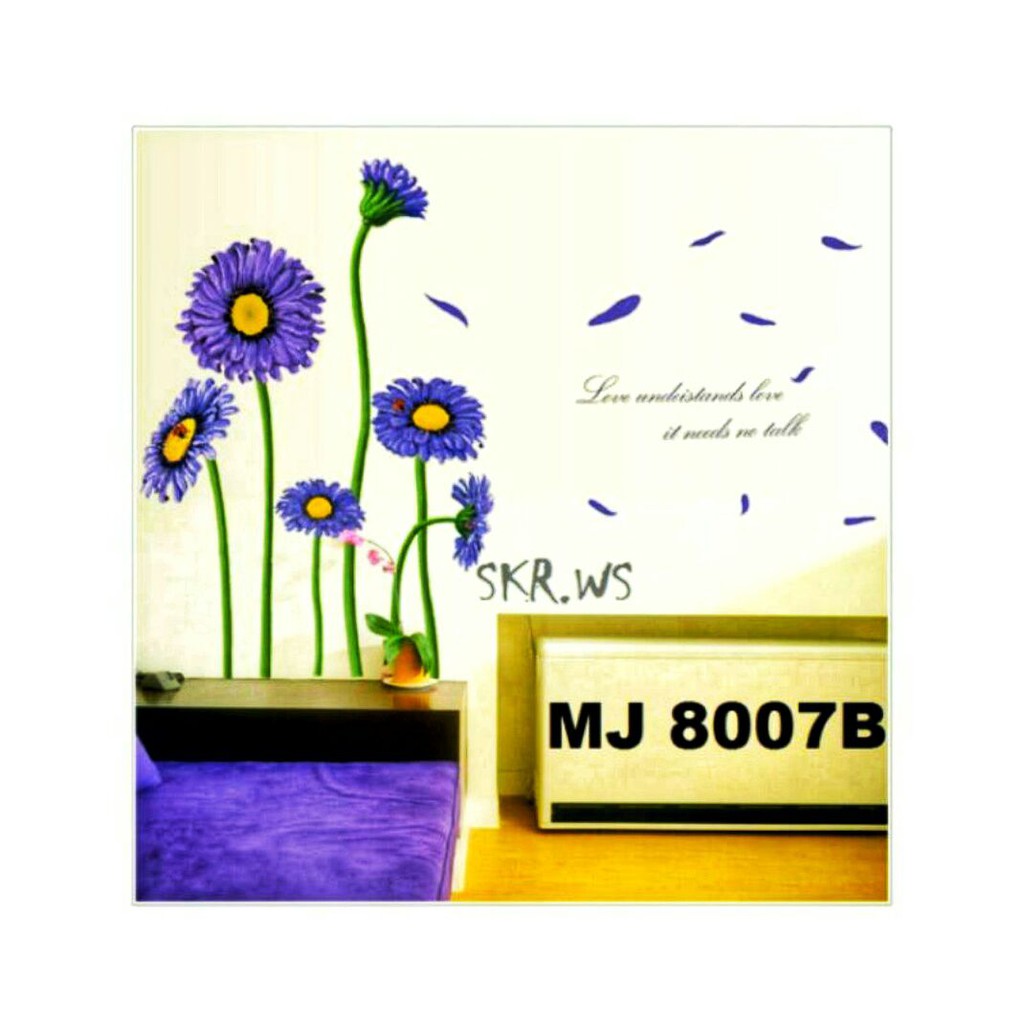 Wallpaper Sticker Bunga Matahari Ungu 45 Cm X 10 Meter Rp 95 000 Shopee Indonesia
