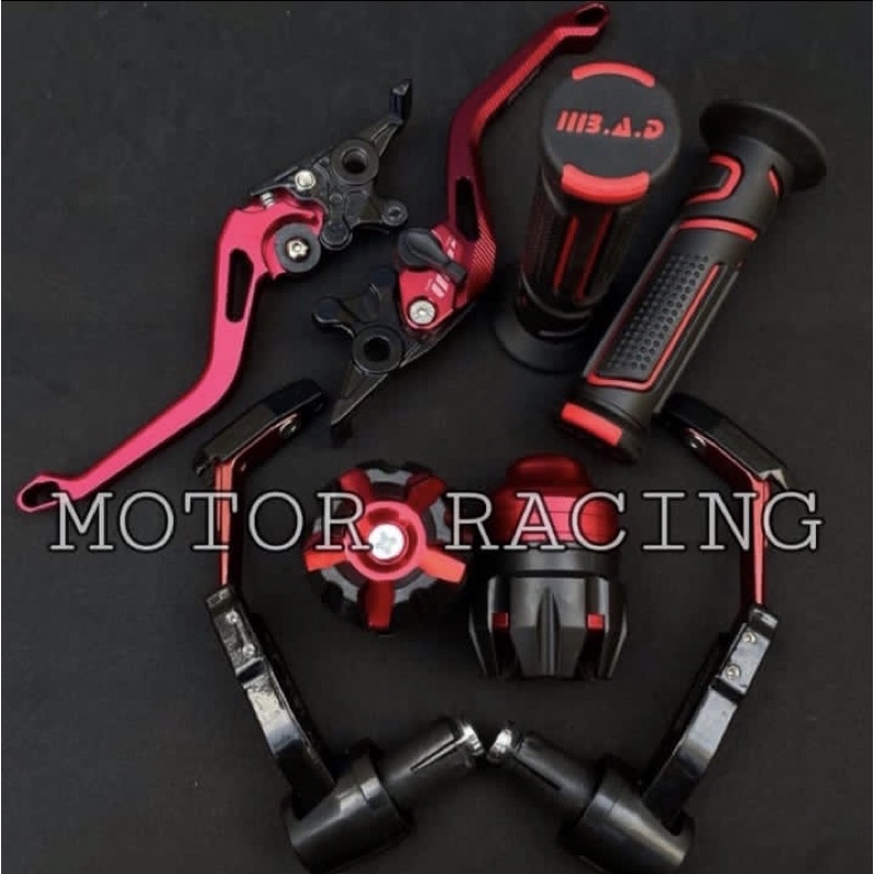 Paket Variasi Vixion Old/New/R15V3/Xabre/Scorpio/RXKing Handle CNC Setelan Proguard Jalu As handgrip Reall Pict