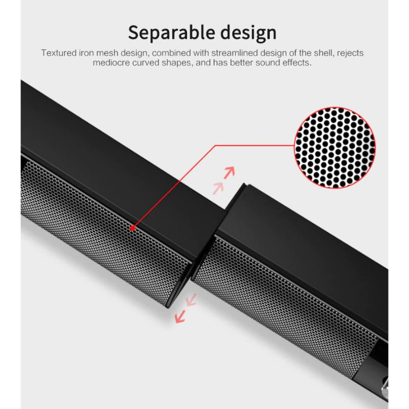 SADA Soundbar Desktop Speaker HiFi Stereo Heavy Bass