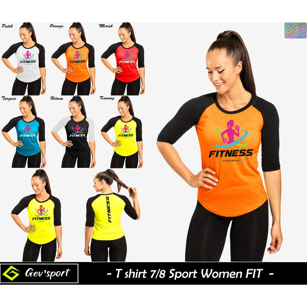 GEVSPORTWEAR T-SHIRT 7/8 SPORT WOMEN FITNESS