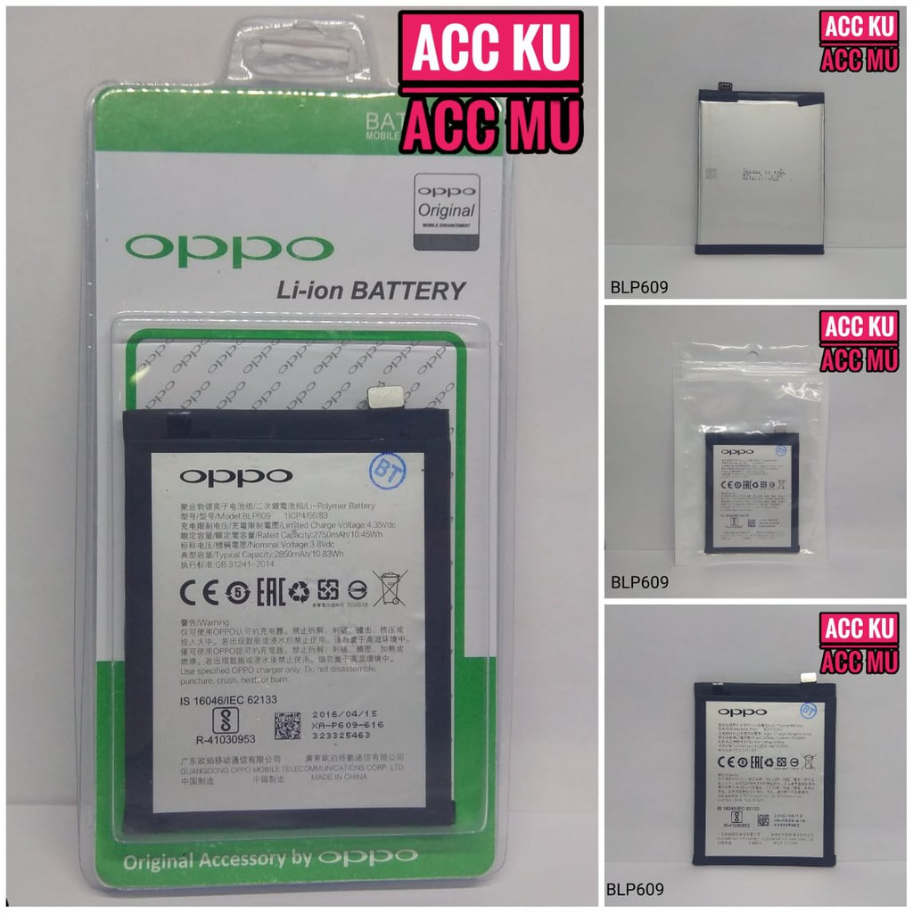 BATERAI OPPO R9 BATERAI OPPO F1 PLUS BATTERY OPPO BLP609 F1 PLUS R9 BLP 609 ORIGINAL