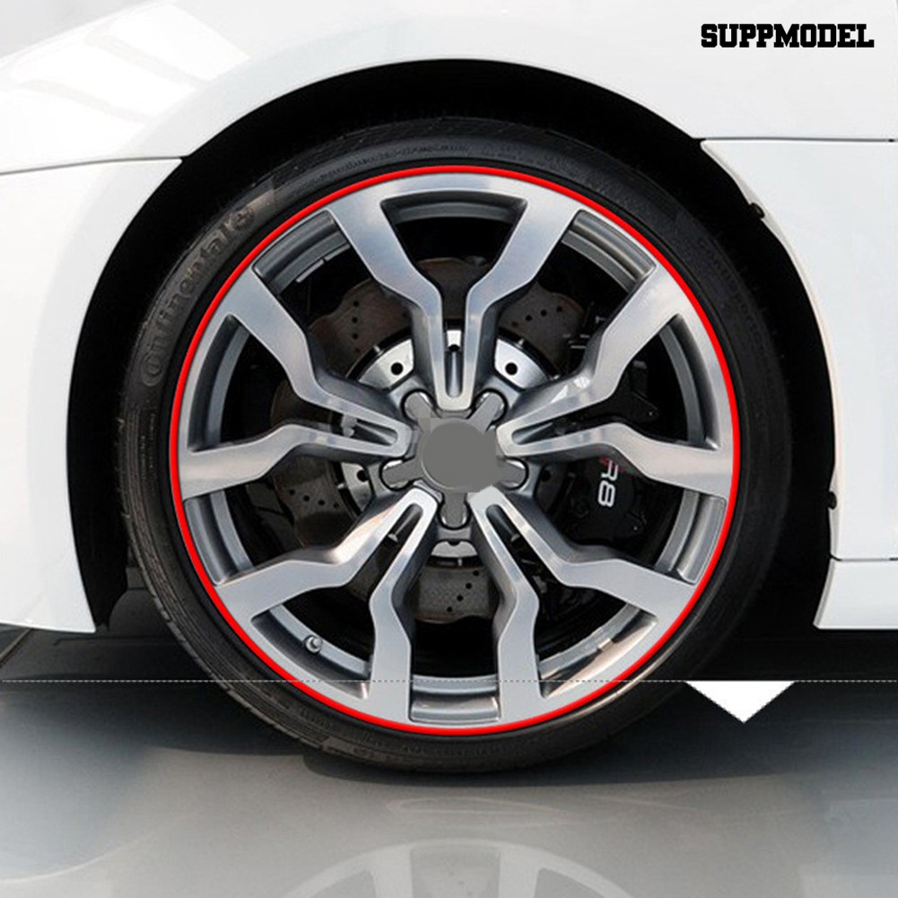 Supmodel 8m Universal Car Wheel Rim Sticker Protective Ring Scratch Protector Cover Decor