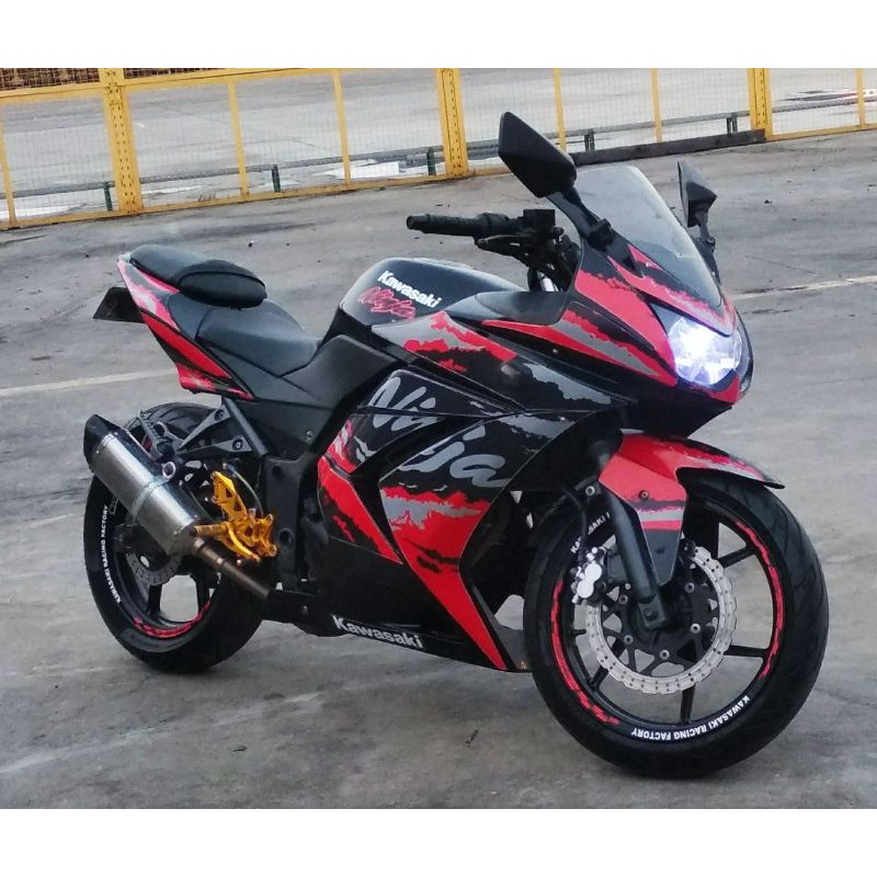 STRIPING / STICKER NINJA 250 KARBU / CARBU sticker ninja karbu 250 gravis