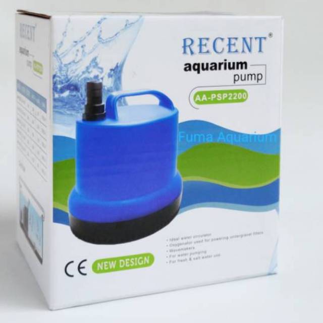 Pompa Air Celup Aquarium RECENT AA- PSP 2200 mesin power head filter kolam-hidroponik-waterfall water Pump Submersible Pump