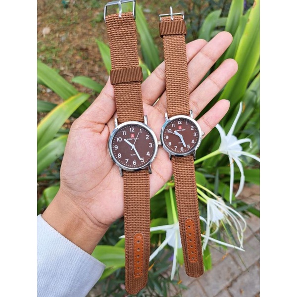 JAM TANGAN KANVAS ARMY SKY JAM TANGAN KAIN PRIA WANITA COUPEL