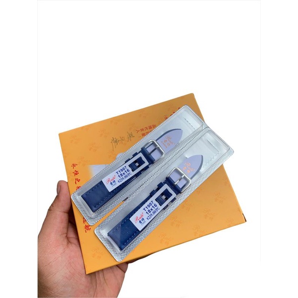 Strap Tali Jam Tangan Kulit Rate Biru dongker Cakep