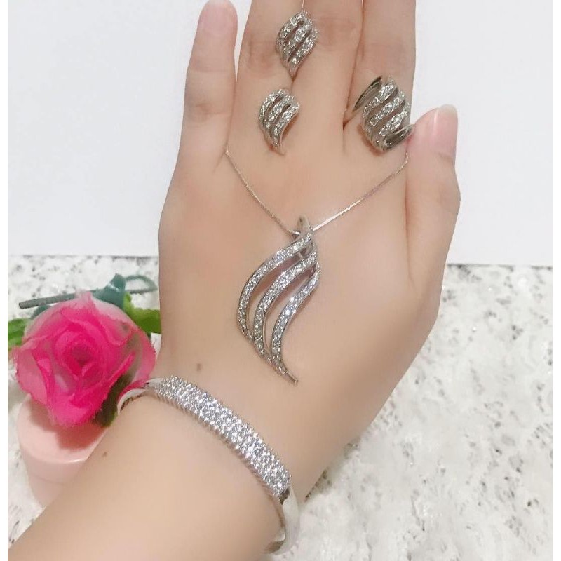 set giok asli lapis emas awet