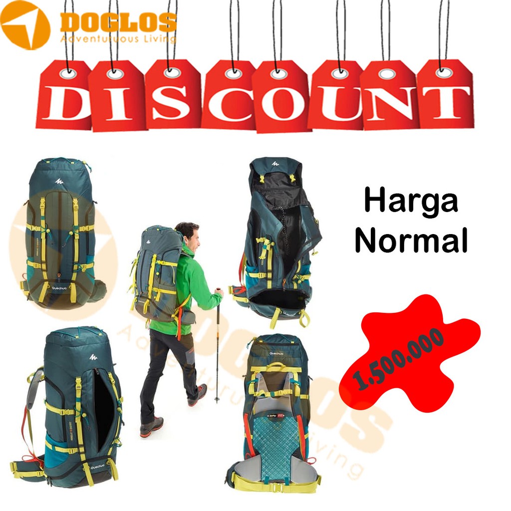 Carrier Quechua Forclaz 70 Easyfit Backpack tas gunung keril hiking