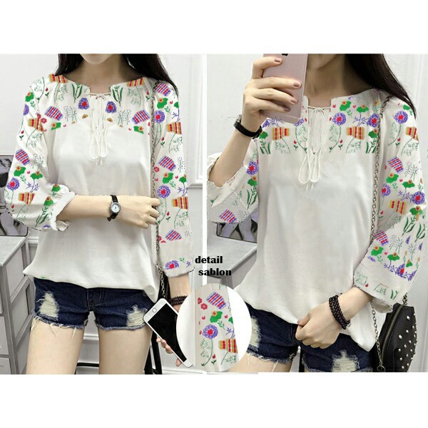 016 TK 1 LX FADIM BLOUSE JUMBO BAJU ATASAN WANITA MODIS TERBARU CWEK KEKINIAN GROSIR TANAH ABANG