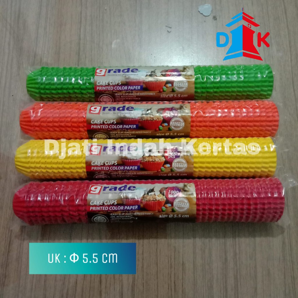 PROMO!!! Cup Cake/Cup Roti Grade ukuran kecil WARNA-WARNI ( 5,5 cm )