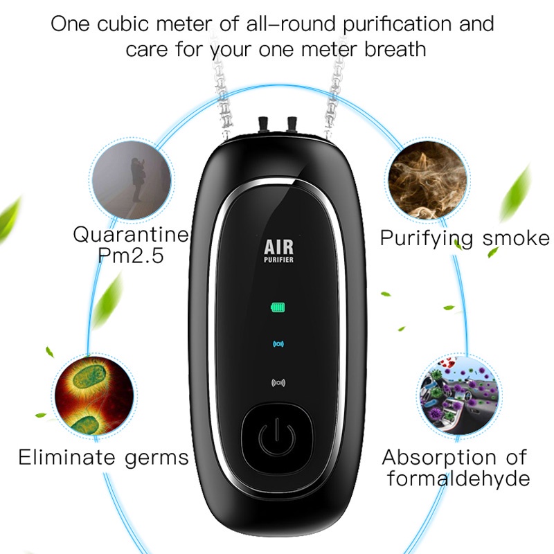 Pembersih udara kalung / Air Purifier / Kalung Air Purifier Smart / Anion Pembersih Udara Portable