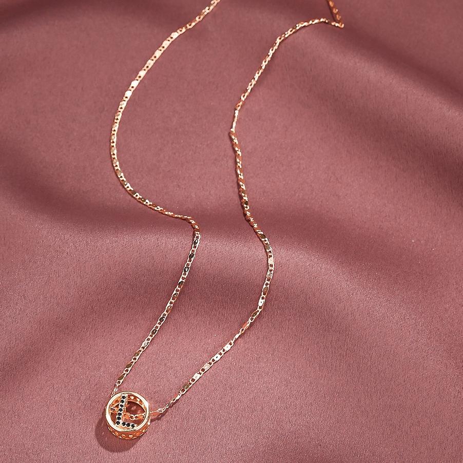 Import Original% Gelang Huruf Titanium Wanita Gelang Huruf Inisial Mewah Rose Gold Gelang Nama Fashi