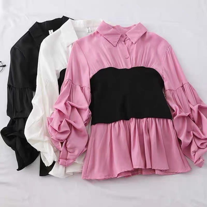 CHELSEA BLOUSE / BLOUSE KNITT / TANGAN BALON