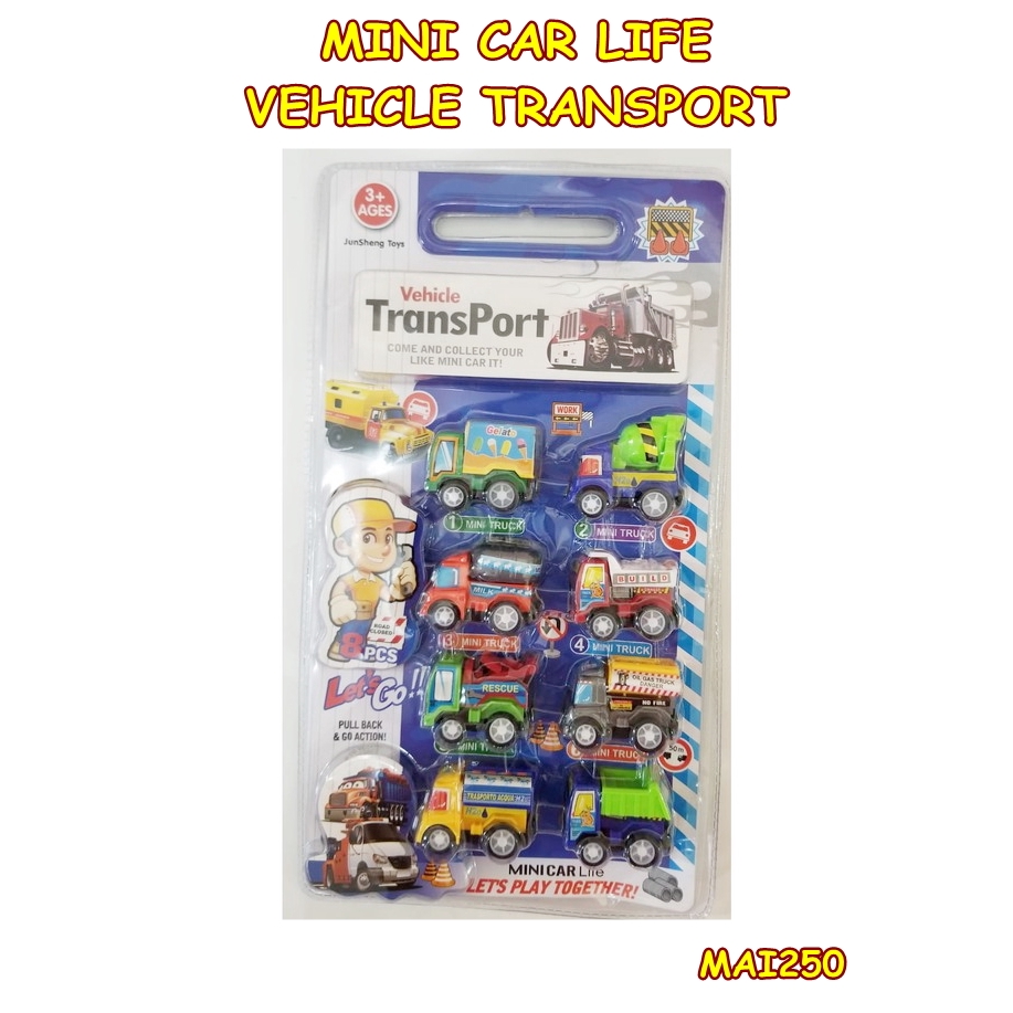 MAI250 MAINAN MOBIL MOBILAN MINI CAR LIFE VEHICLE TRANSPORT ISI 8