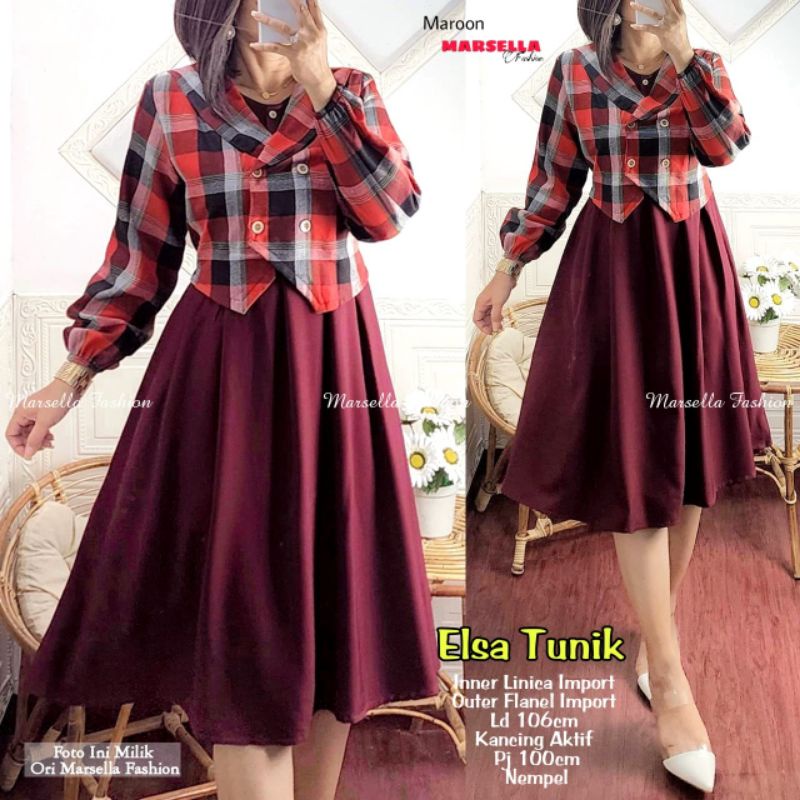 Elsa Tunik by Marsella Tunik Set Inner dan Outer