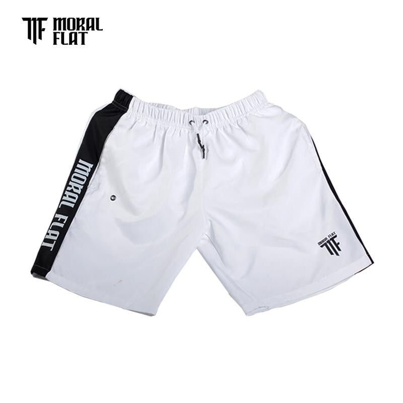 Moral Flat-Short Pants-Celana Pendek-White-Putih Hitam
