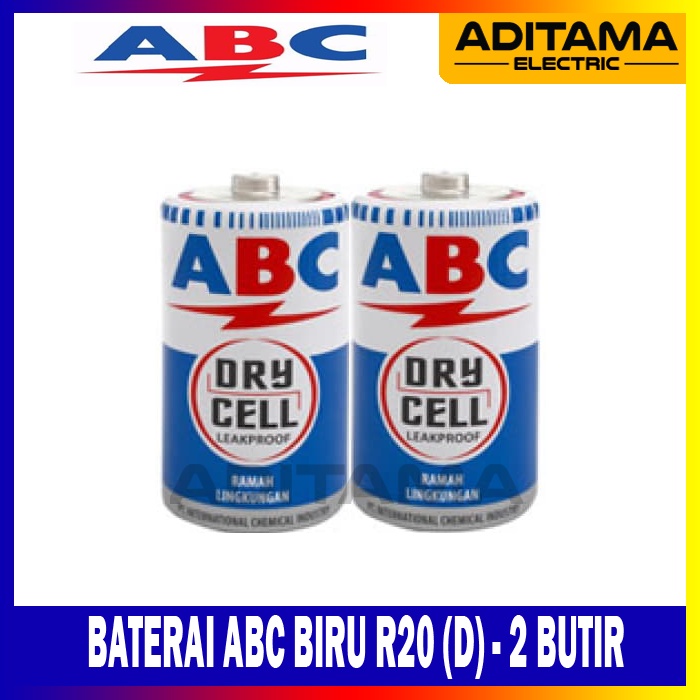 BATERAI ABC BIRU BESAR R20 SIZE D ISI 2 PCS