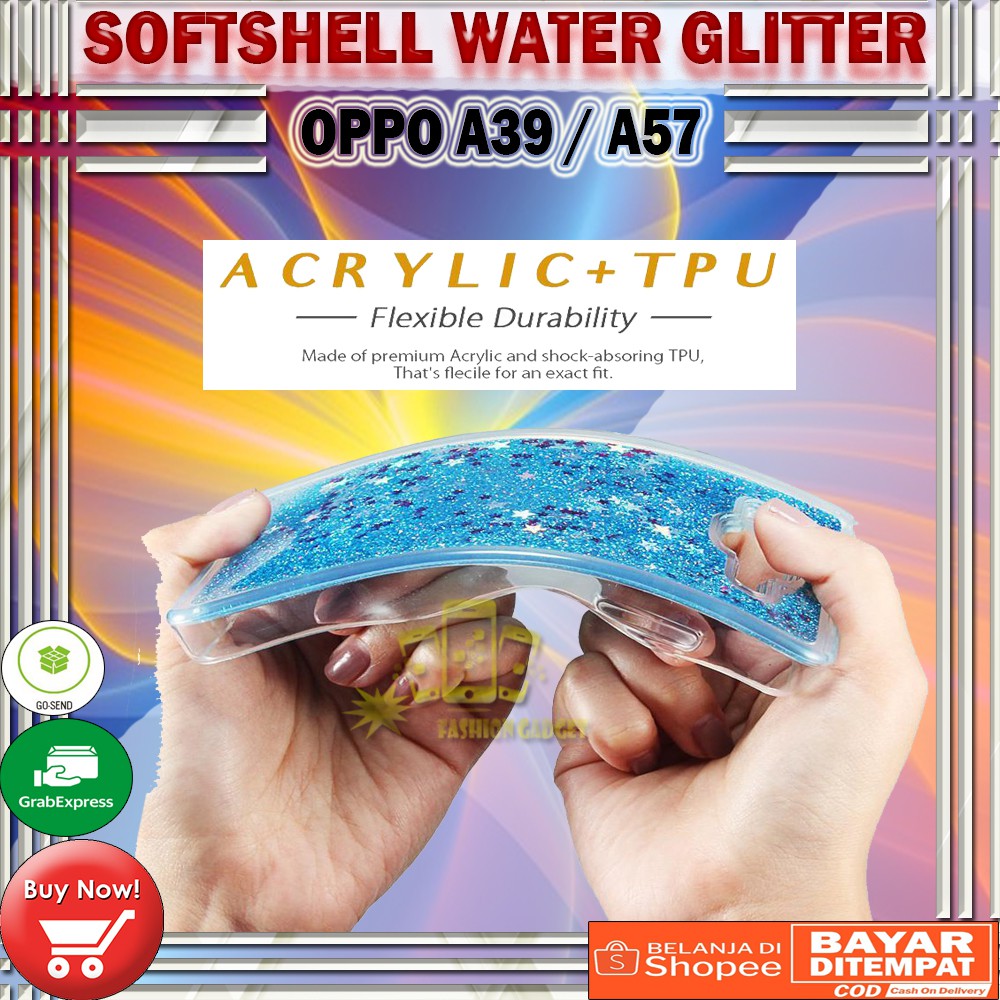 (Random) Silikon Oppo A39 / A57 Water Glitter Auarium Casing / Case / Jelly Case / Silicone Oppo A57