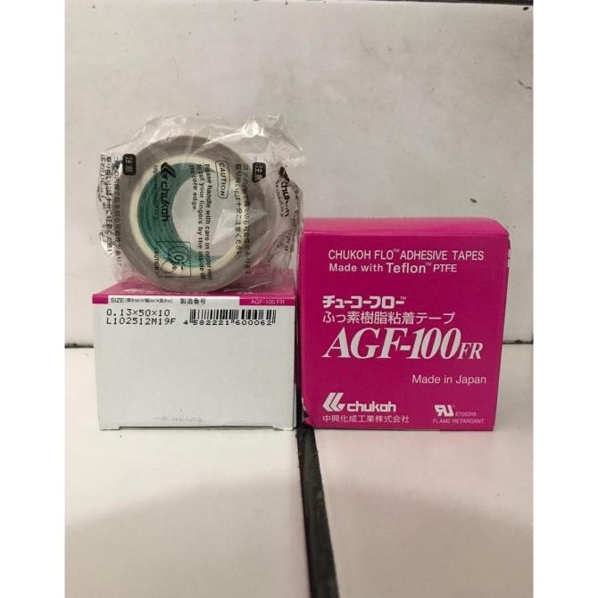 

Isolasi Tahan Panas Chukoh Flo Adhesive Tapes AGF-100FR 0.13 x 50 x 10