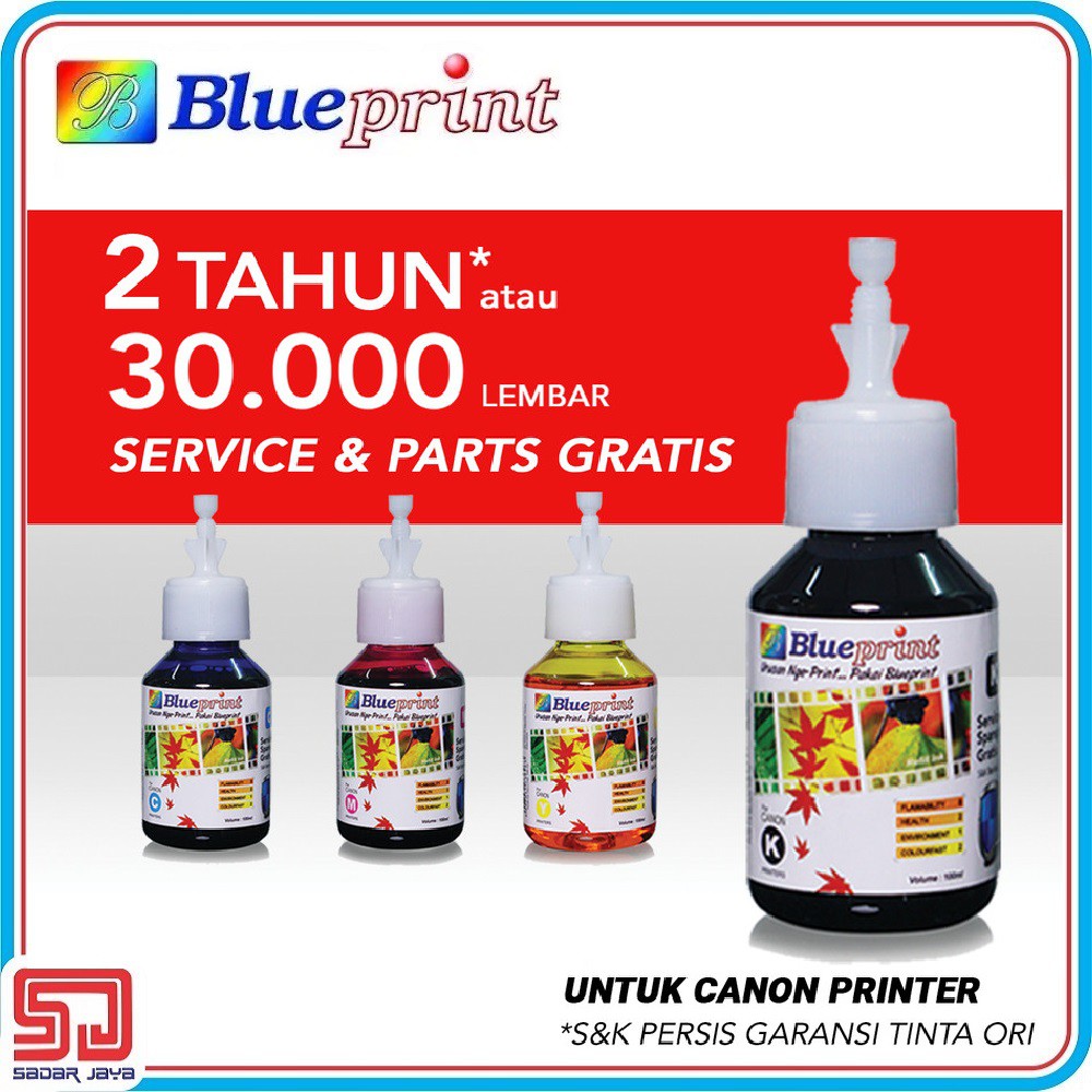 Tinta Canon 100ml Blueprint Tinta Refill Tinta Printer Canon IP 2770 MP 287 G1000 dll