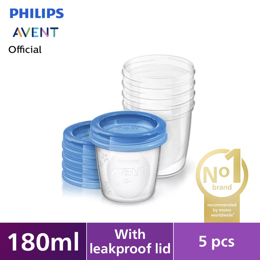 Philips Avent SCF619/05 Breast Milk Storage Cups Kotak Penyimpanan Susu Makanan