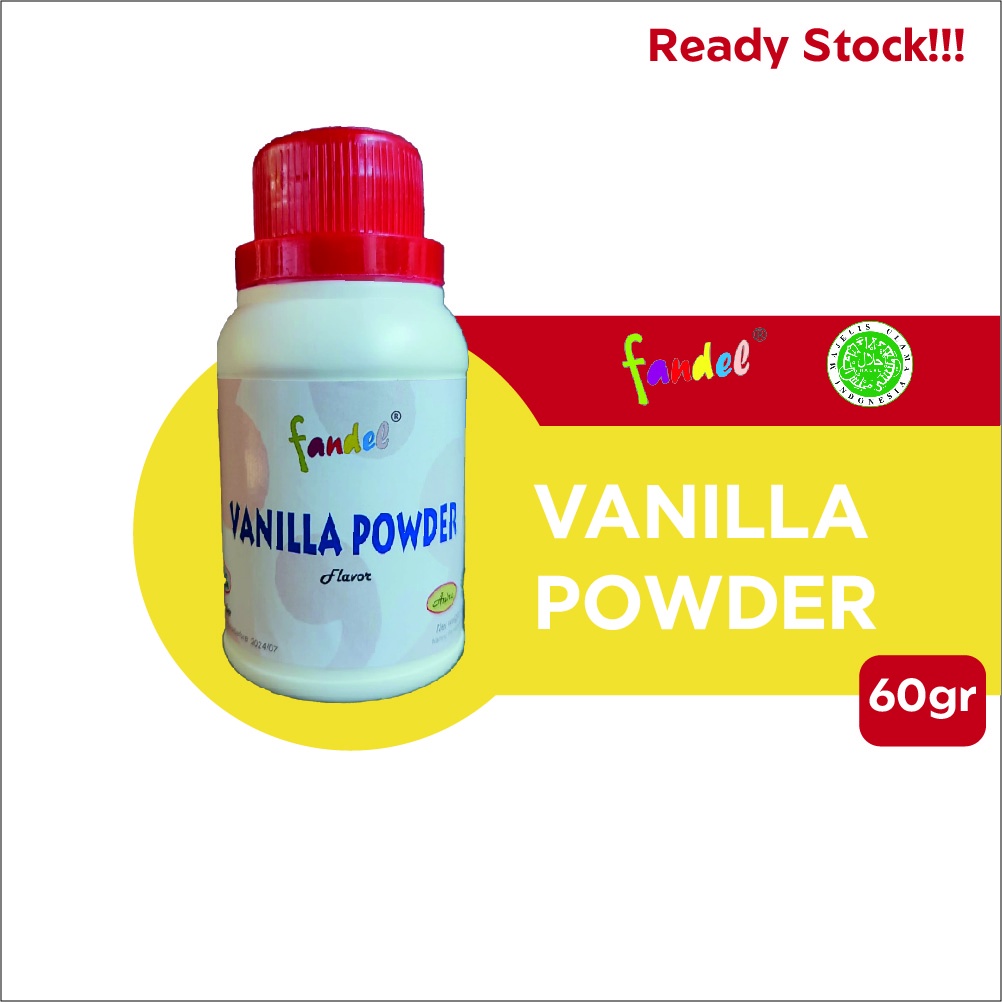 

Vanilla Powder Fandel 60gr Serbuk Bubuk Perisa Makanan Bahan Kue