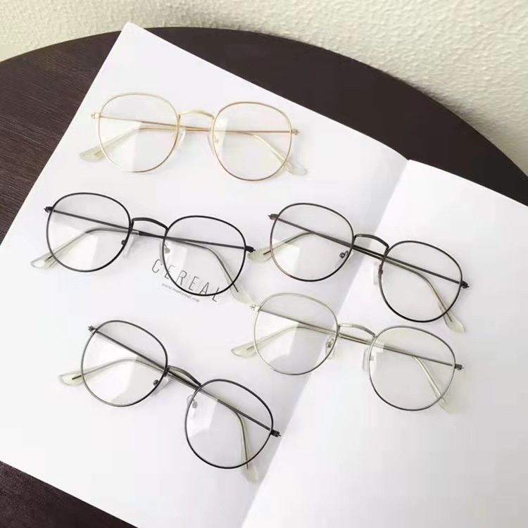 Kacamata Oval Wanita Lensa Rangka Transparan Retro Vintage Metal Frame
Eyeglasses