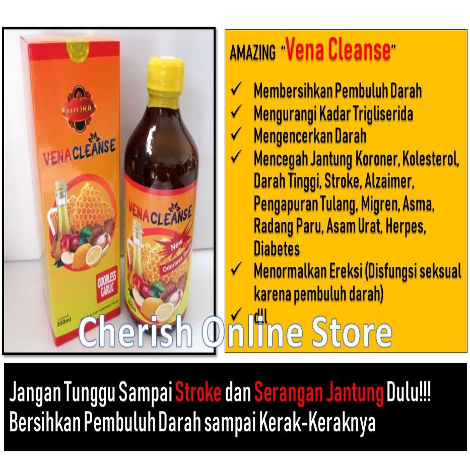 VENA CLEANSE - Pembersih Pembuluh Darah - Jantung Koroner - Stroke - Ozora