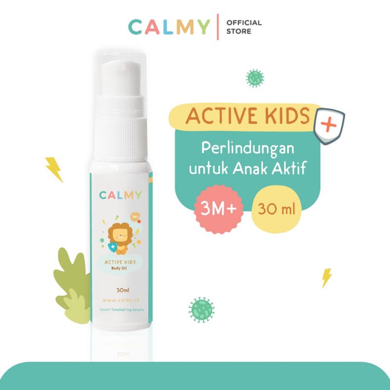 Calmy Active Kids - Minyak Balur Premium Untuk Membantu Meningkatkan Daya Tahan Tubuh Anak Immune Booster Dan Meredakan Memar Anak