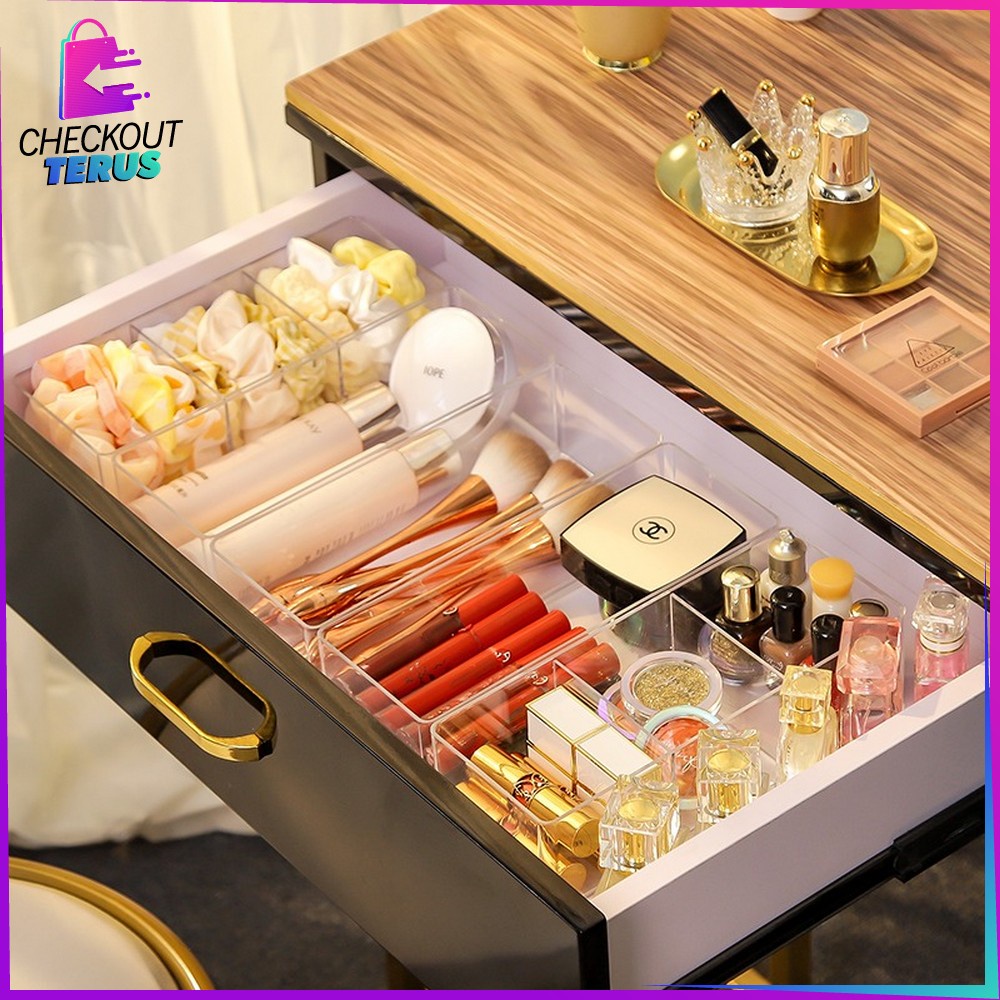 CT K45 Rak Kosmetik Acrylic Tempat Penyimpanan Kosmetik Kuas Makeup Lipstik Tempat Make Up Acrylic Organizer