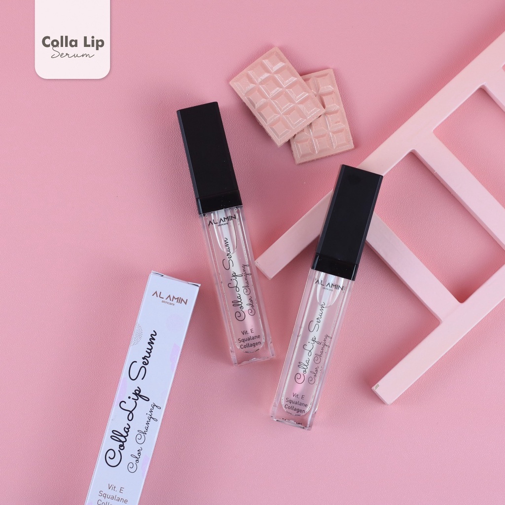 Alamin Colla Lip Serum | Serum Bibir/Pelembab Bibir/Bibir Hitam/PinkLip |