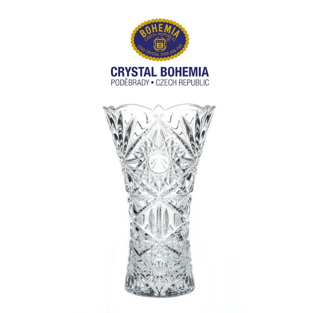 Vas BOHEMIA CRYSTAL Miranda Vase Pajangan Kristal Vas Bunga ORIGINAL