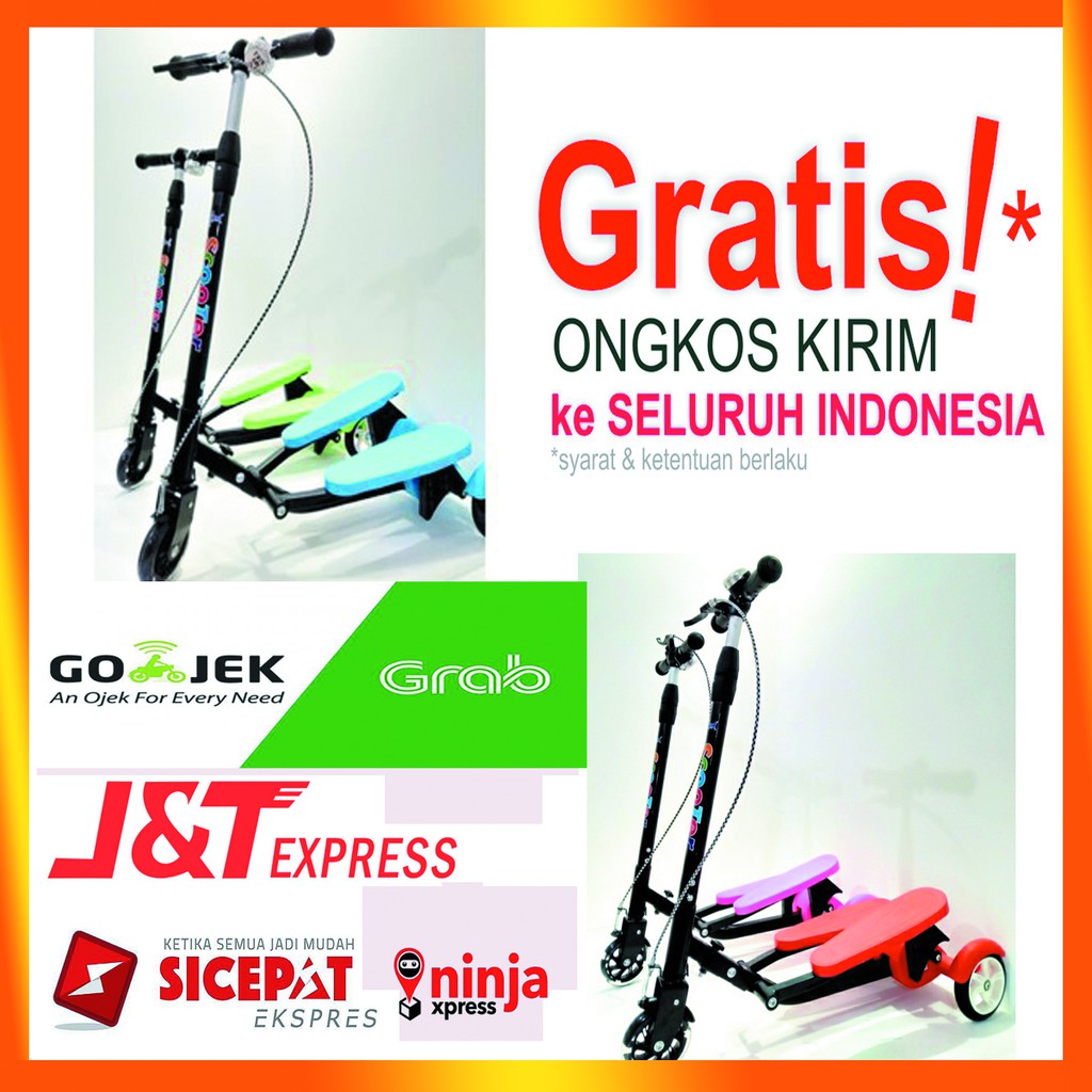 SKUTER ANAK PEDAL INJAK DUAL PEDAL / SCOOTER ANAK DUAL PEDAL PVC / OTOPED ANAK DUAL PEDAL