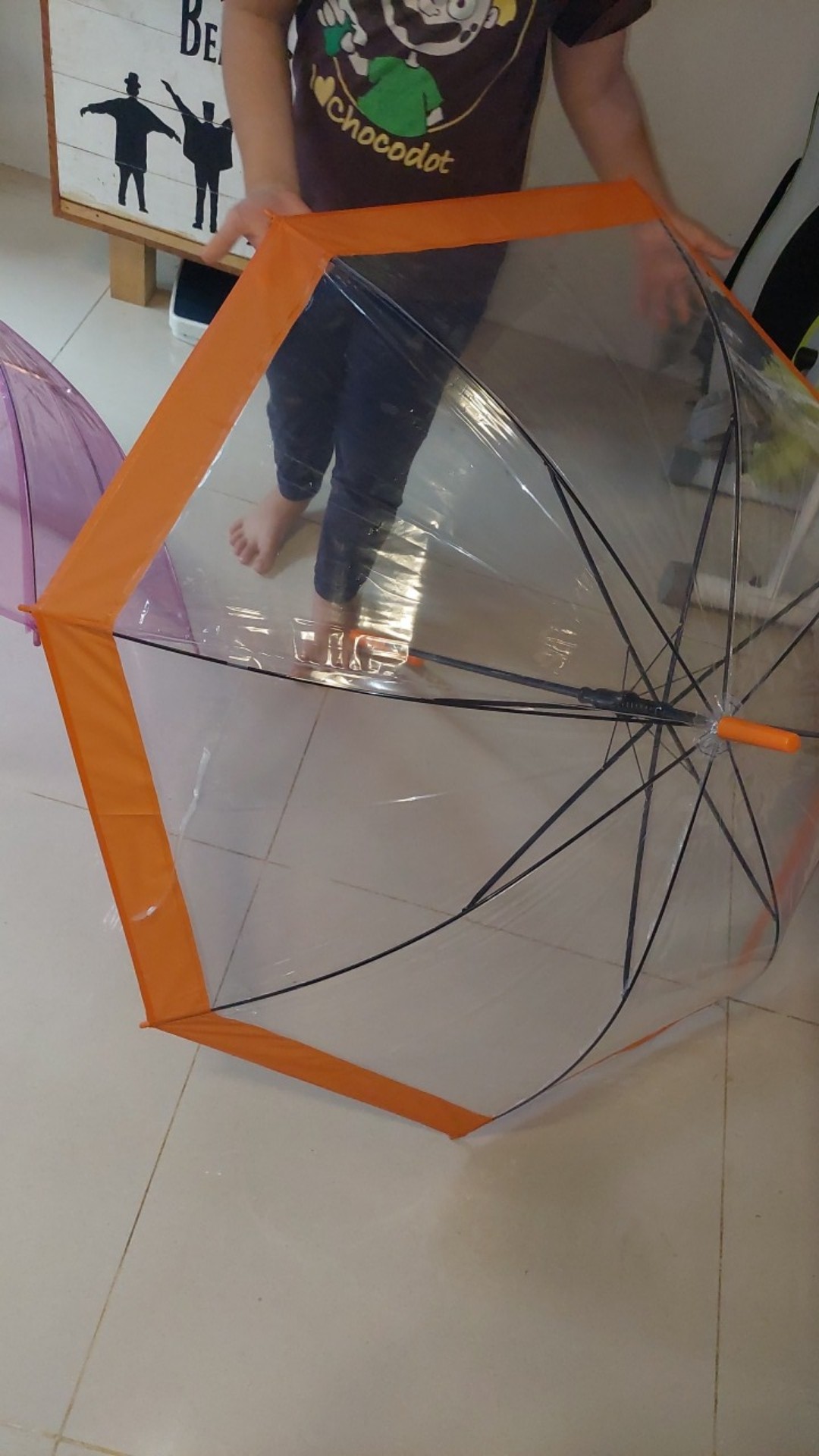 Tabasa Payung Tongkat Transparan Monaco List