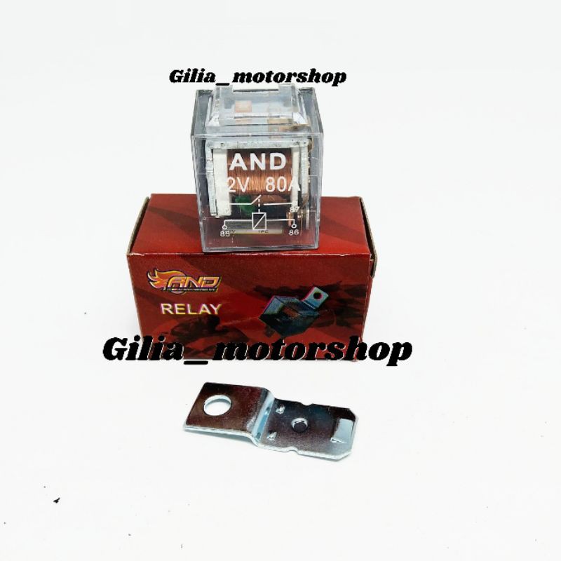 Relay Klakson Motor Transparan Relay Transparan 4 Kaki Indikator LED 12 v