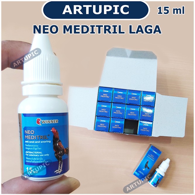 Neo Meditril LAGA 15 ml Ngorok Snot Sesak Nafas Ayam Adu Kampung Winner Antibiotik Ayam Laga