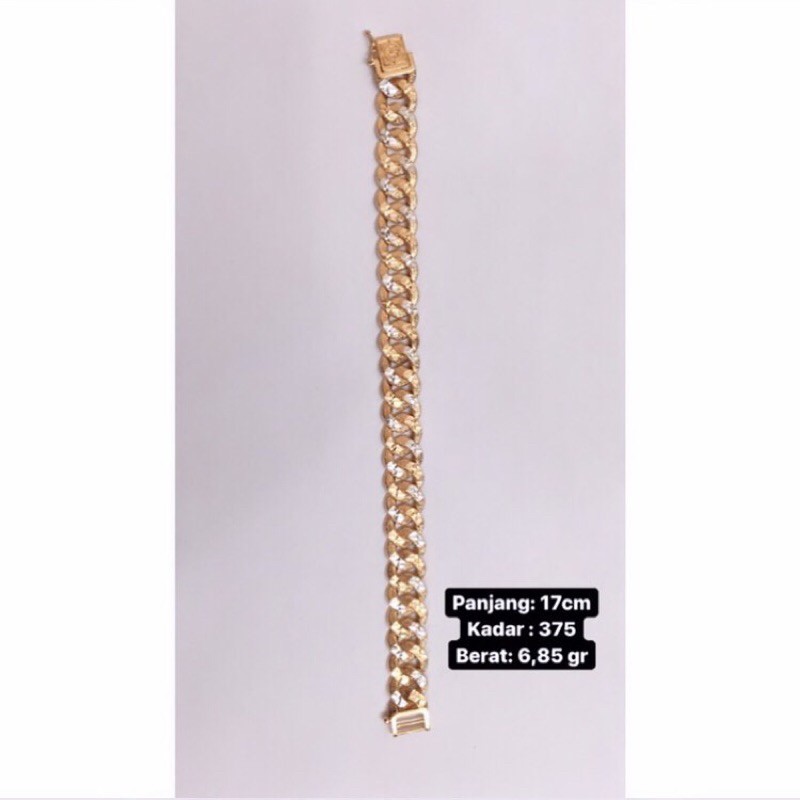 Gelang rantai emas kadar 375