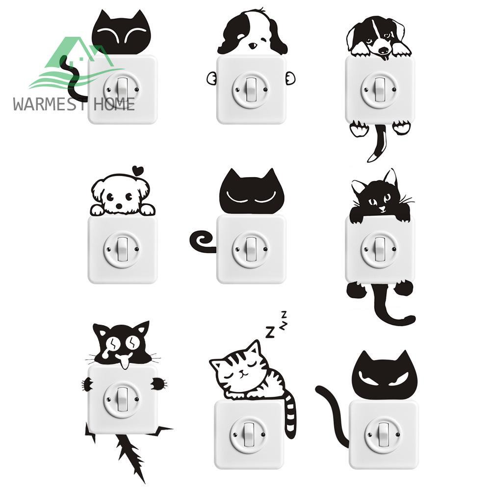 Stiker Dinding Dengan Perekat Untuk Dekorasi Kamar Tidur Anjing