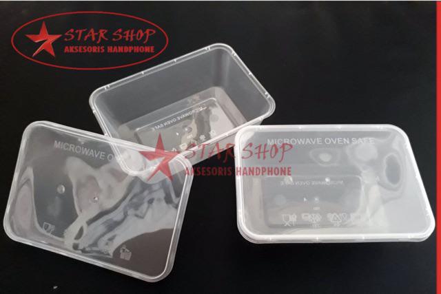 Mika Bento 2 Sekat + Tutup - Kotak Makan Skat 2 - Hitam - Isi 50 Pcs