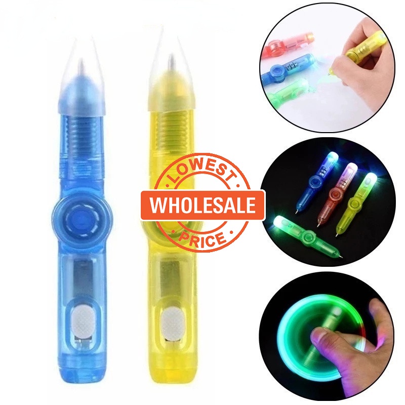 [Harga Grosir]3 In 1 Pen Gaming Mini LED Luminous Rotasi Putar Mainan Anak/Hot Sale