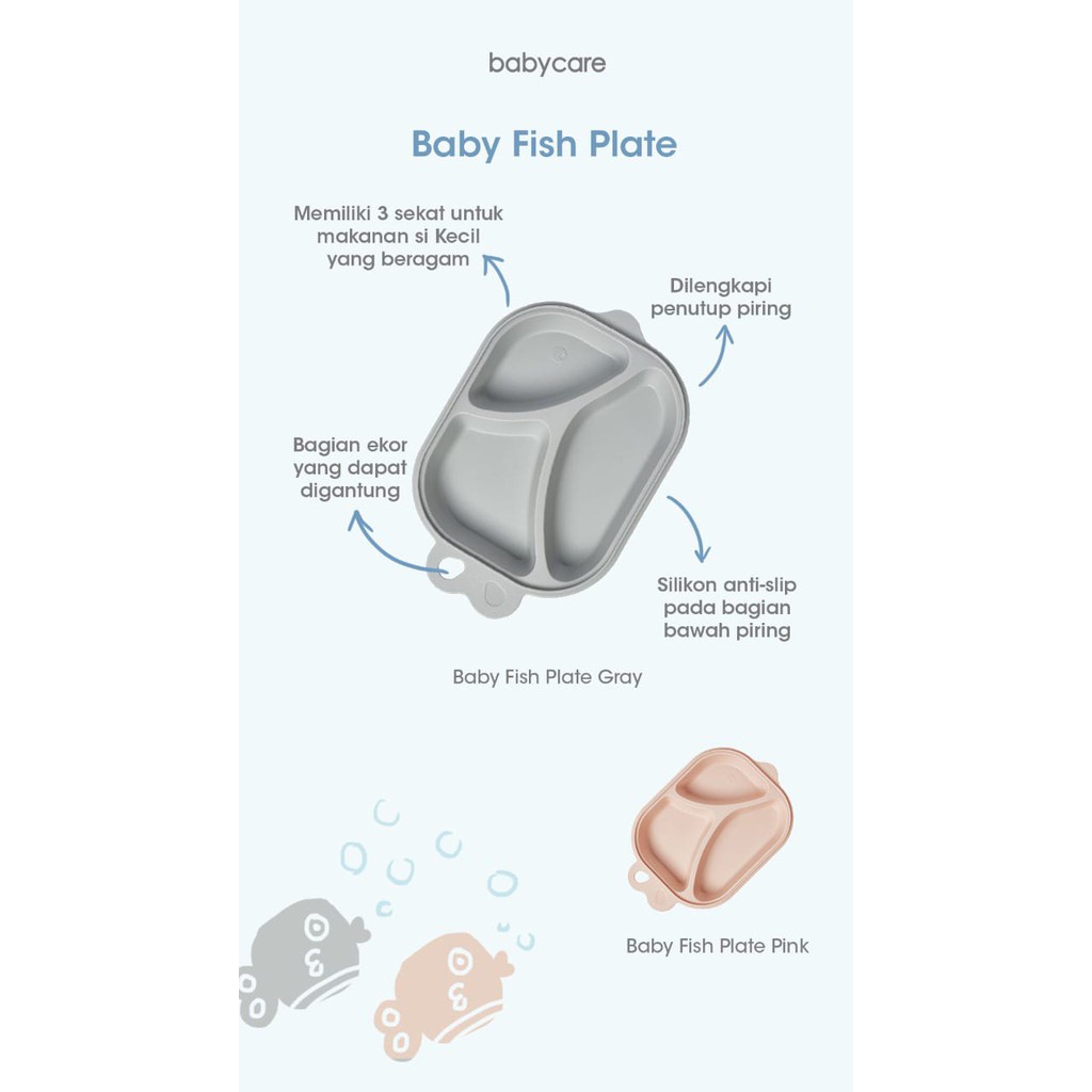 BABYCARE Baby Fish Plate / Piring Makan Bayi