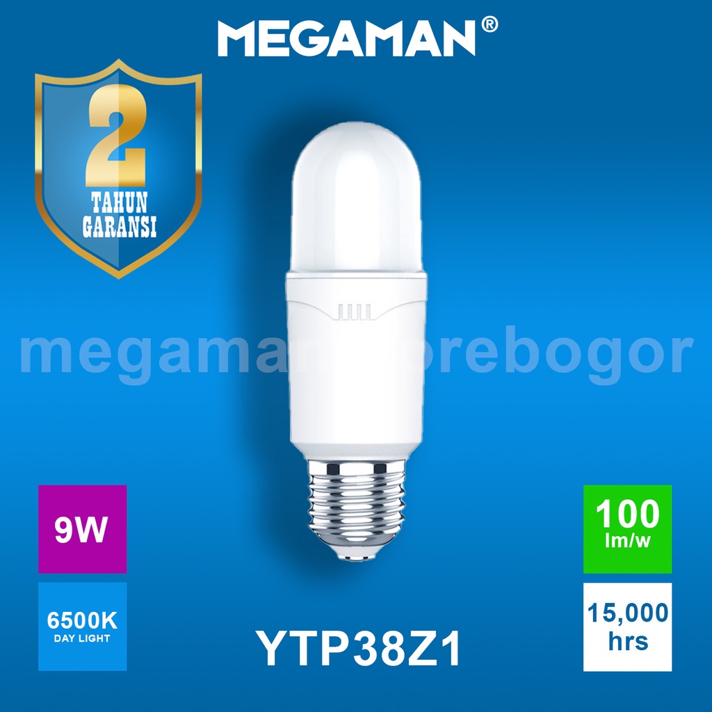 Jual LAMPU BOHLAM LED MEGAMAN YTP38Z1 9W 6500K MEGAMEN Lampu Led