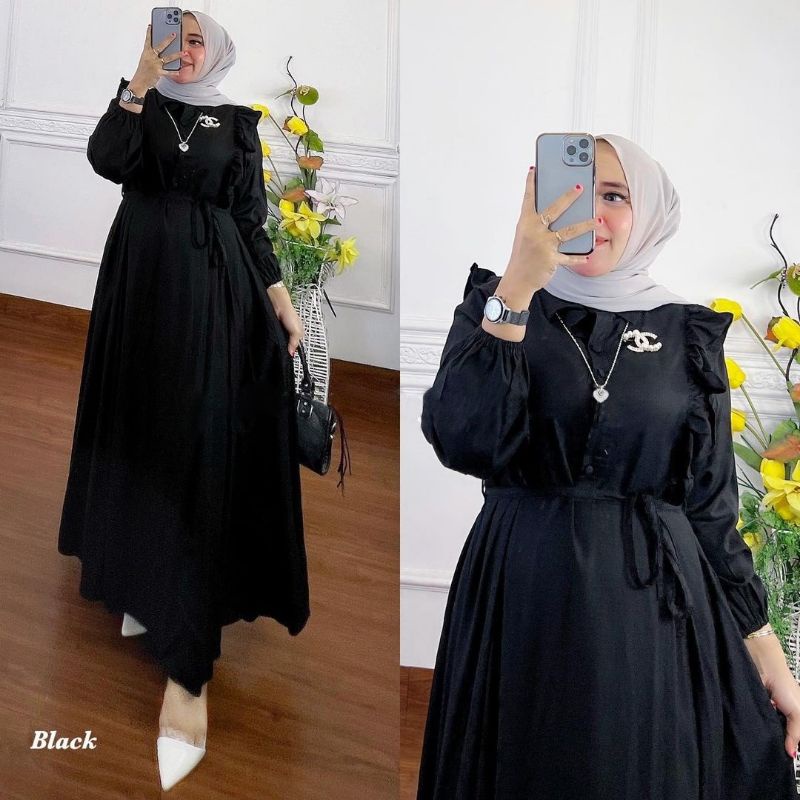 DRESS MUSLIM, baju wanita, baju gamis, dress, gamis, Baju gamis, fashion wanita, Dress Indira