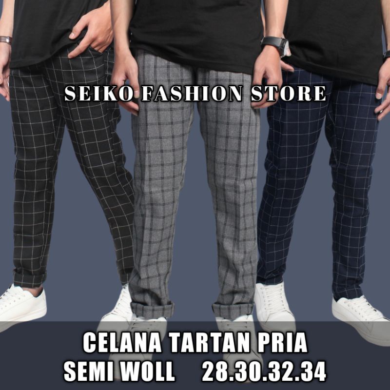 CELANA TARTAN PRIA / CELANA KOTAK KOTAK PRIA / TARTAN PANTS PRIA