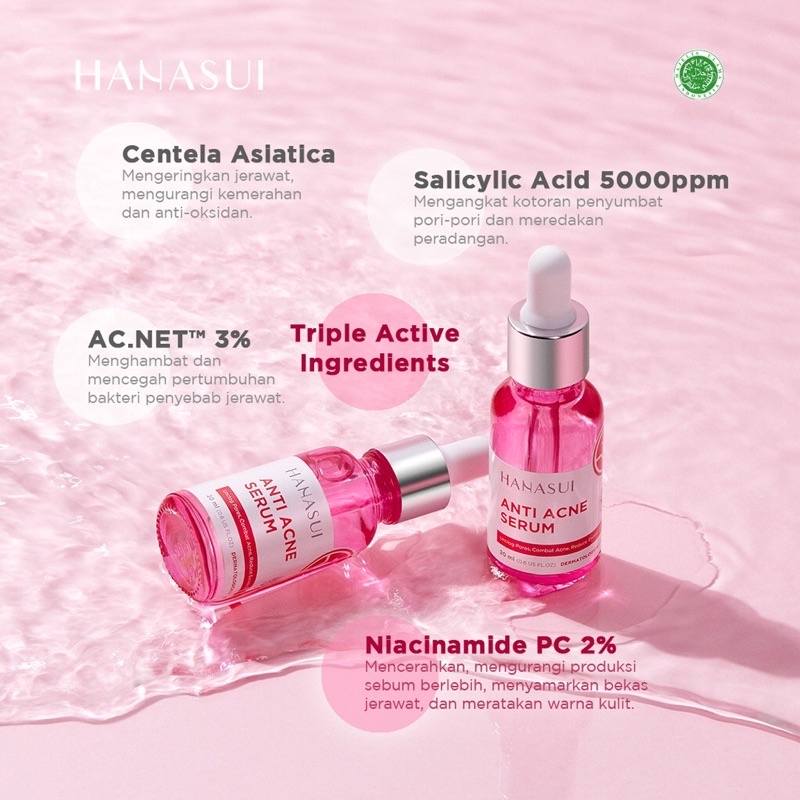 (BISA COD) HANASUI ANTI ACNE SERUM NEW LOOK &amp; IMPROVED FORMULA