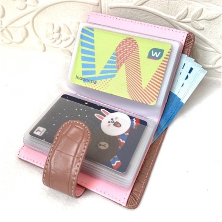 DOMPET KARTU KANCING IMPORT CROCO DOP 14 LEMBAR | FADHILAH SHOP BJB