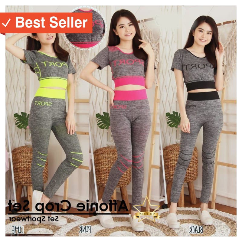 MURAH FASHION BAJU  CEWEK AFFONIE CROP  SET setelan baju  