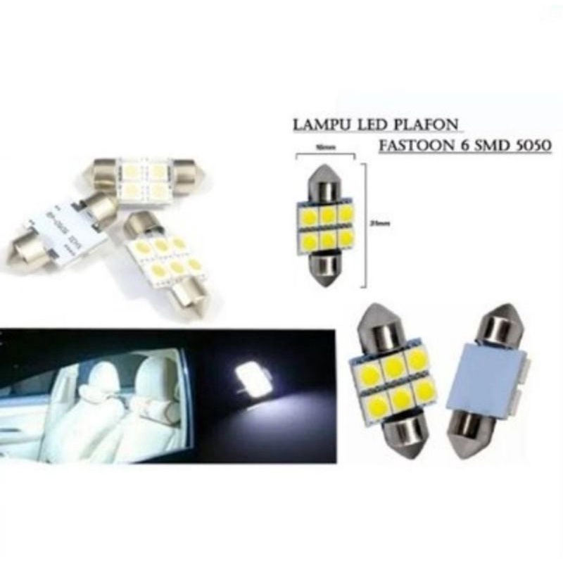 Lampu LED Kabin LED Plafon Festoon Mobil 12 COB Plasma 31mm