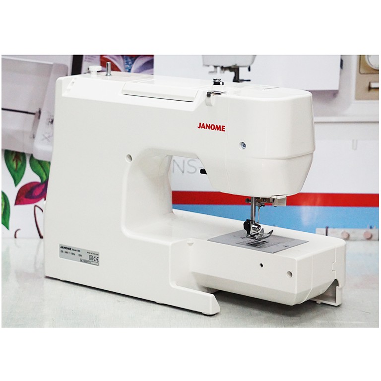 mesin jahit janome 805 dengan meja tambahan custom akrilik