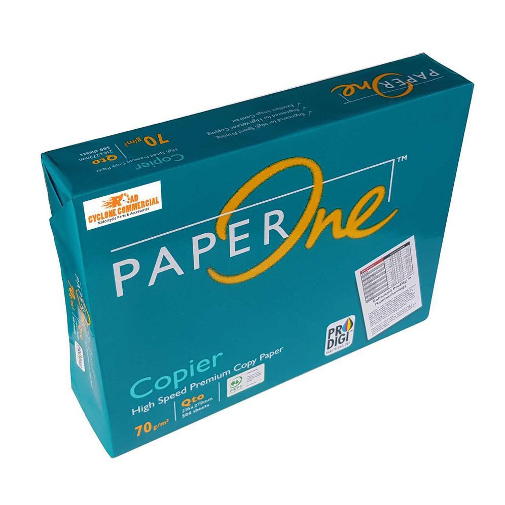 

PAPER ONE KERTAS HVS 70GR A4 F4 QUARTO/ KERTAS FOTOCOPY / KERTAS PRINT / 70 A4 / 70 FOLIO / QTO